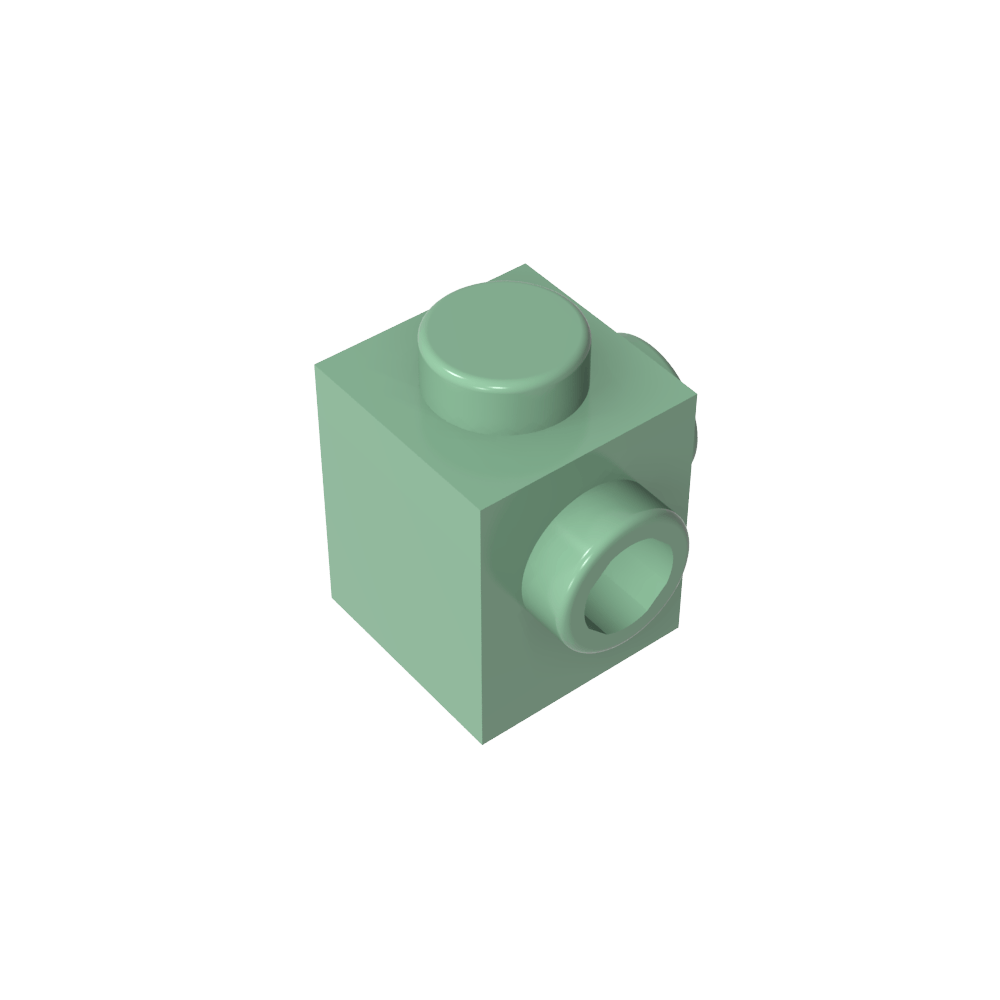 Spezialstein 1 x 1 mit Noppen auf 2 benachbarten Seiten - MyGobricks