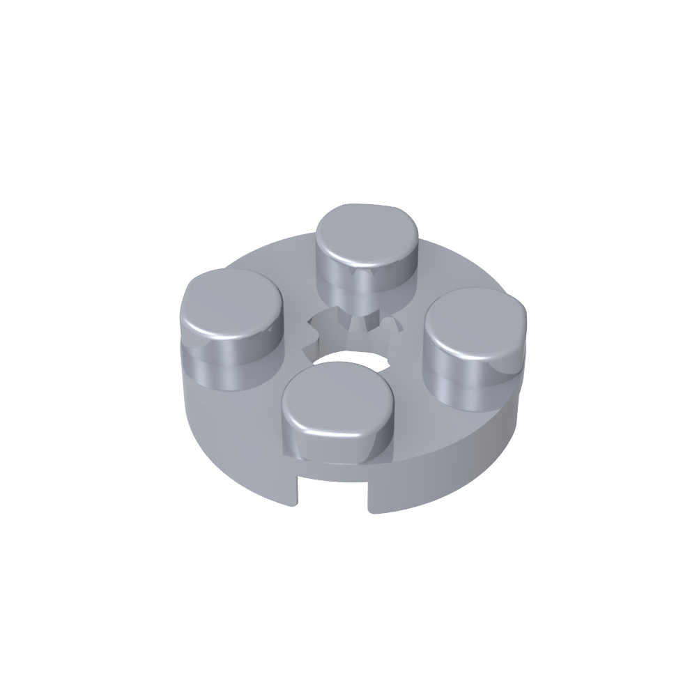 Platte rund 2 x 2 mit Achsloch Typ 1 (+ Öffnung) - MyGobricks