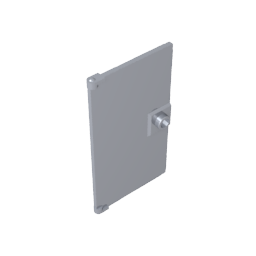 Tür 1 x 4 x 6 glatt mit quadratischem Griffsockel