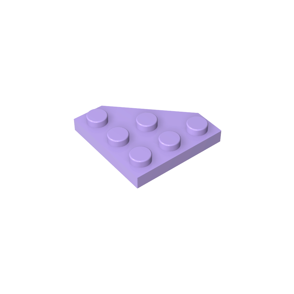Keilplatte 3 x 3 Ecke abgeschnitten-MyGobricks