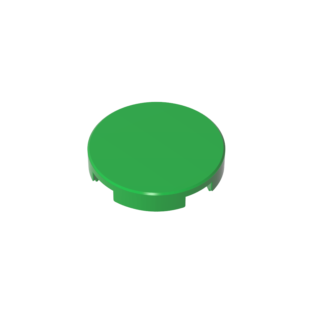 Runde Fliese 2 x 2 mit Bolzenhalter unten - MyGobricks