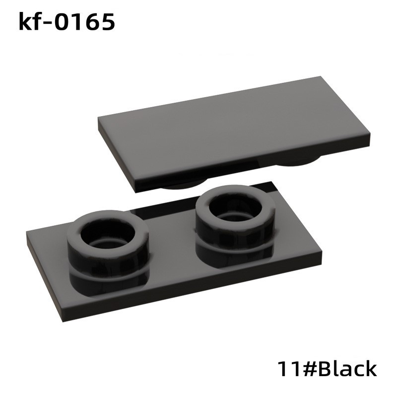 KF-0165 Kompatible Kleinbausteine: 1x2 Flachplatten-Chassis-Montageteile, 100 g (ca. 500 Stück) – Marke: Nicht GoBricks