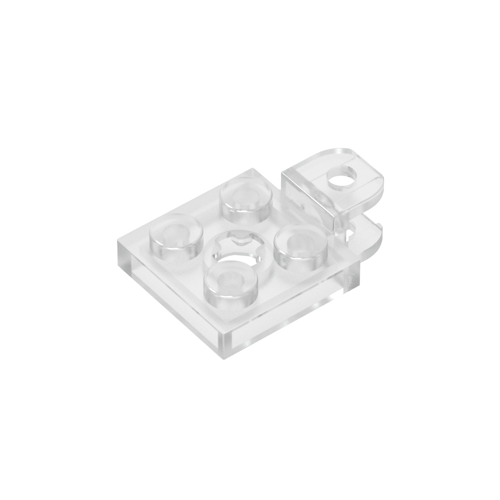 Platte Spezial 2 x 2 mit Kugelkopfaufnahme, kurz, abgeflacht mit Löchern und Achsloch in der Mitte-MyGobricks