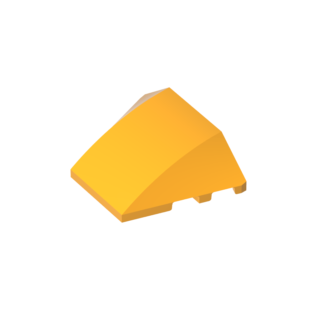 Keil gebogen 4 x 3 ohne Noppen [einfach]-MyGobricks