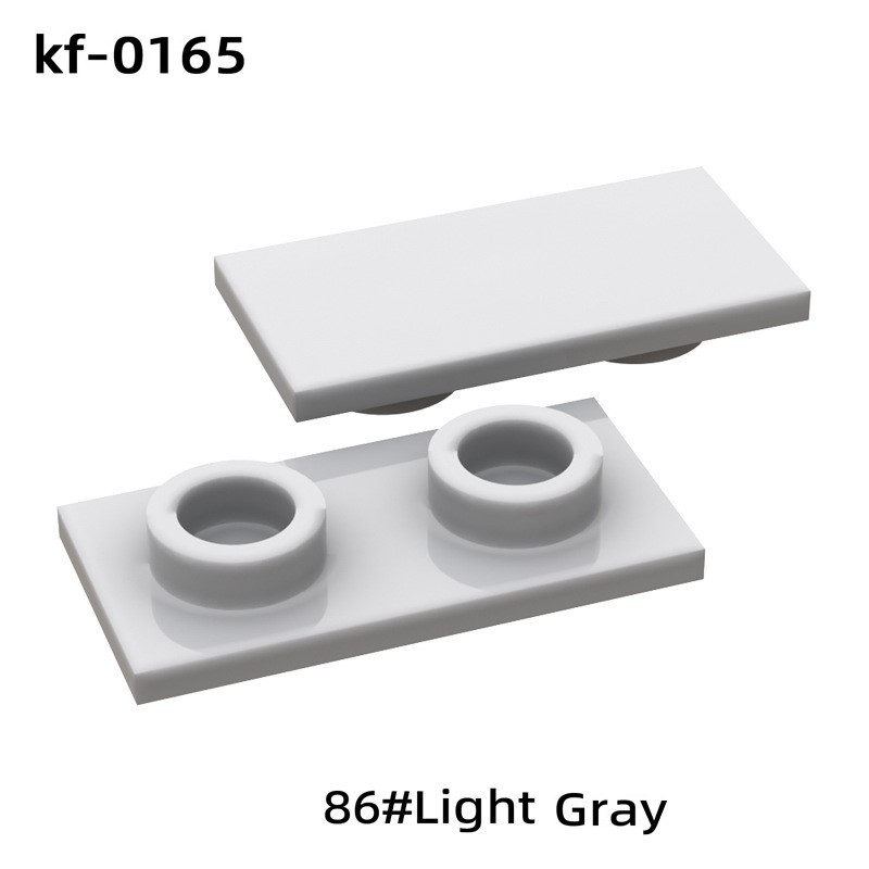 KF-0165 Kompatible Kleinbausteine: 1x2 Flachplatten-Chassis-Montageteile, 100 g (ca. 500 Stück) – Marke: Nicht GoBricks