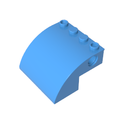 Schrägstein gebogen 4 x 4 x 2 mit Löchern