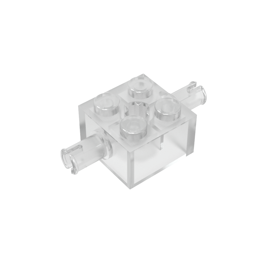 Stein Spezial 2 x 2 mit 2 Pins und Achsloch - MyGobricks