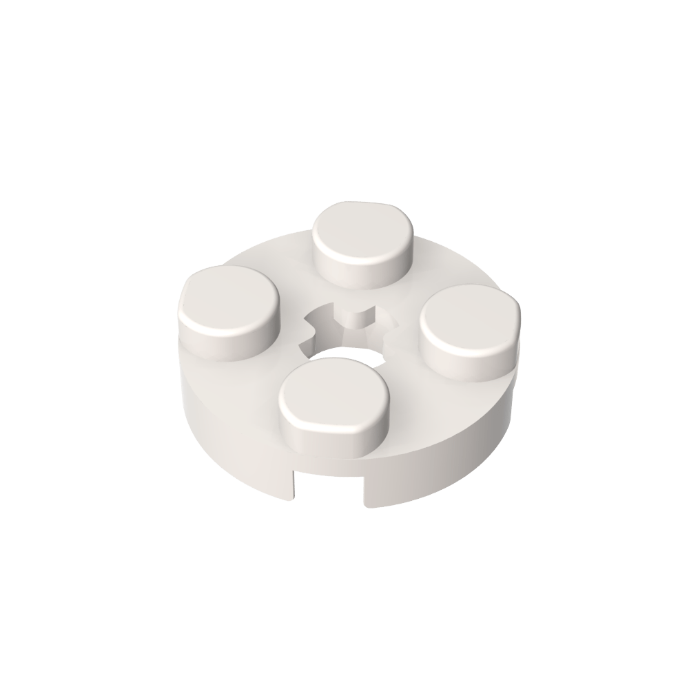 Platte rund 2 x 2 mit Achsloch Typ 1 (+ Öffnung) - MyGobricks