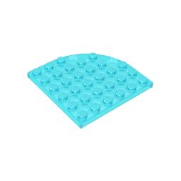 Platte runde Ecke 6 x 6