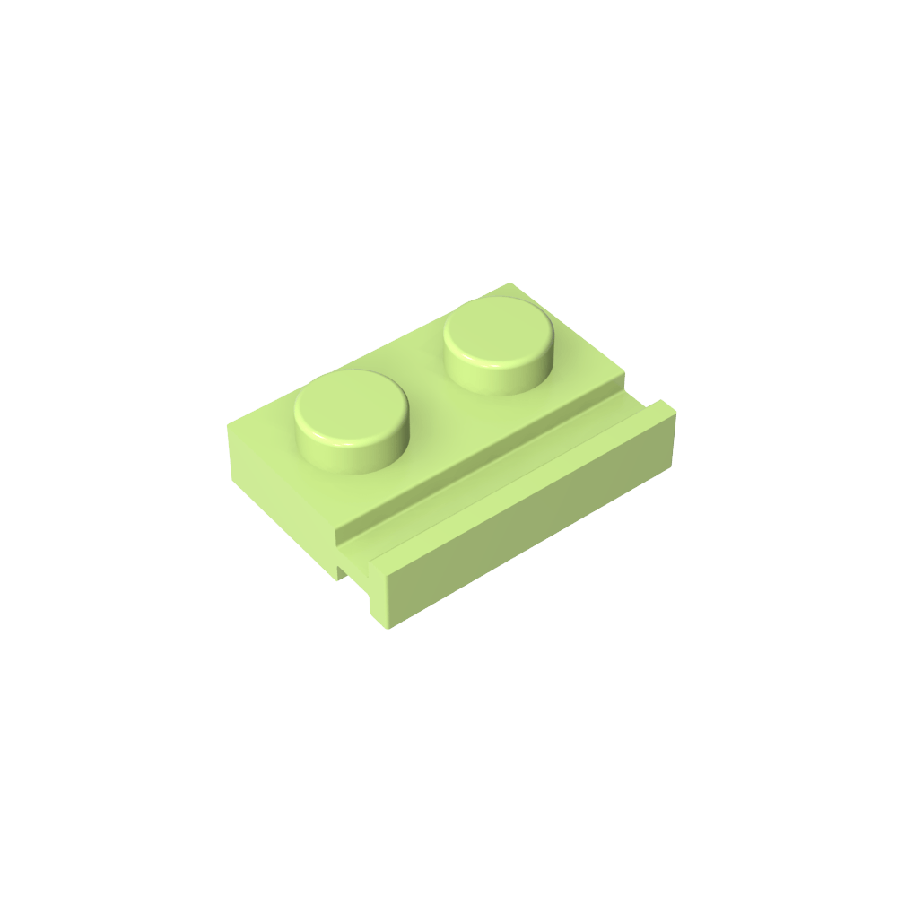 Platte Spezial 1 x 2 mit Türschiene-MyGobricks