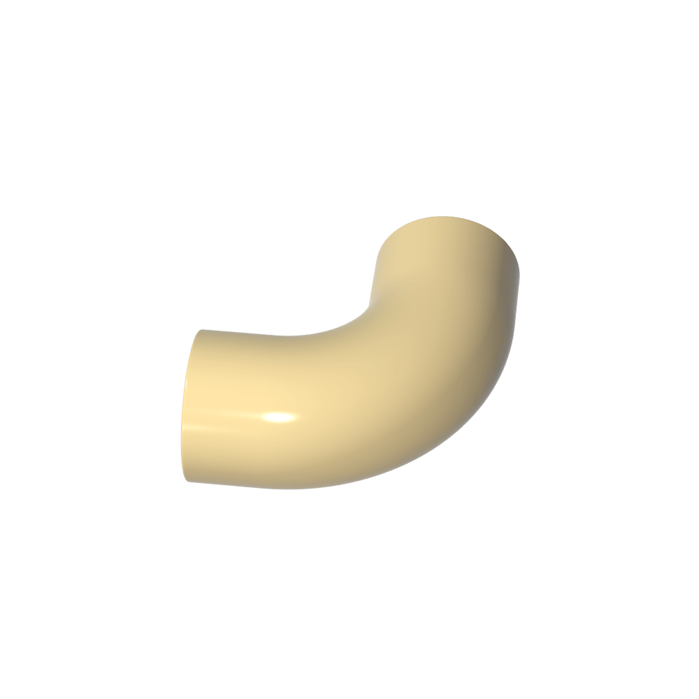 Runder Ziegelstein, 1 x 1 Durchmesser, Rohr mit 90-Grad-Kniestück (2 x 2 x 1) und Achslöchern (Querlöchern) an jedem - MyGobricks