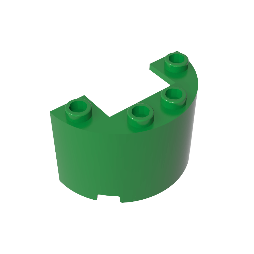 Zylinderhälfte 2 x 4 x 2 mit 1 x 2 Ausschnitt-MyGobricks