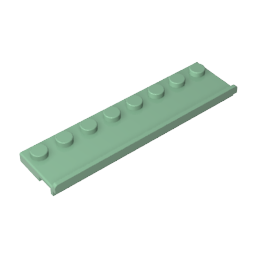 Platte Spezial 2 x 8 mit Türschiene-MyGobricks