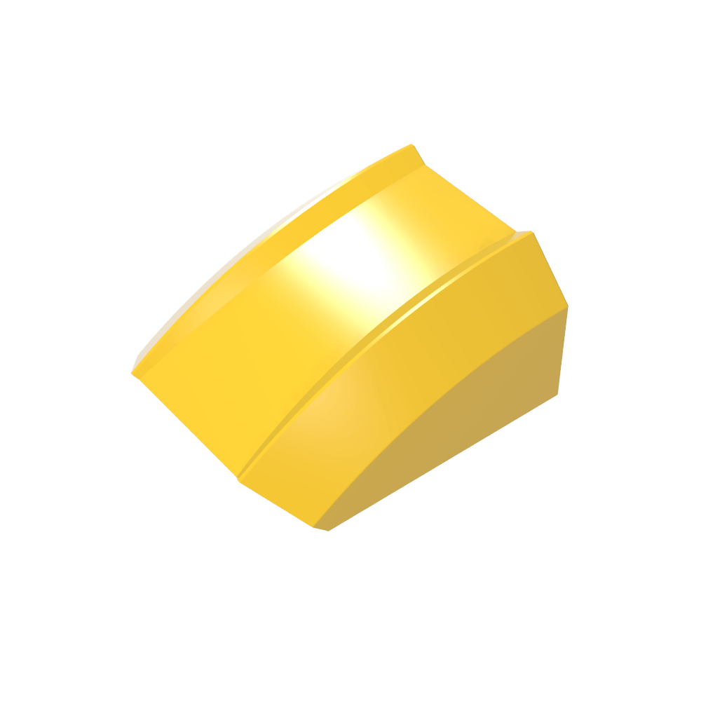 Schrägstein gebogen 2 x 2 mit Lippe, ohne Noppen - MyGobricks