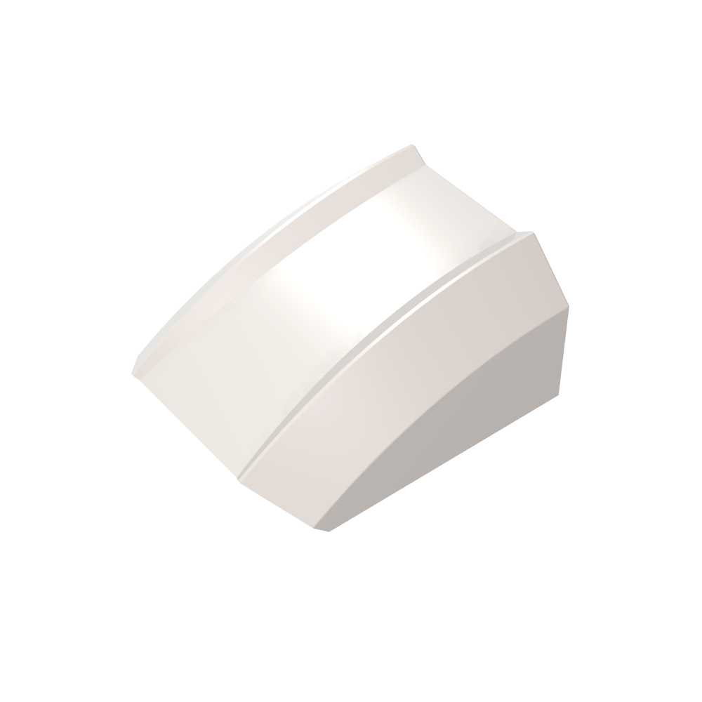 Schrägstein gebogen 2 x 2 mit Lippe, ohne Noppen - MyGobricks