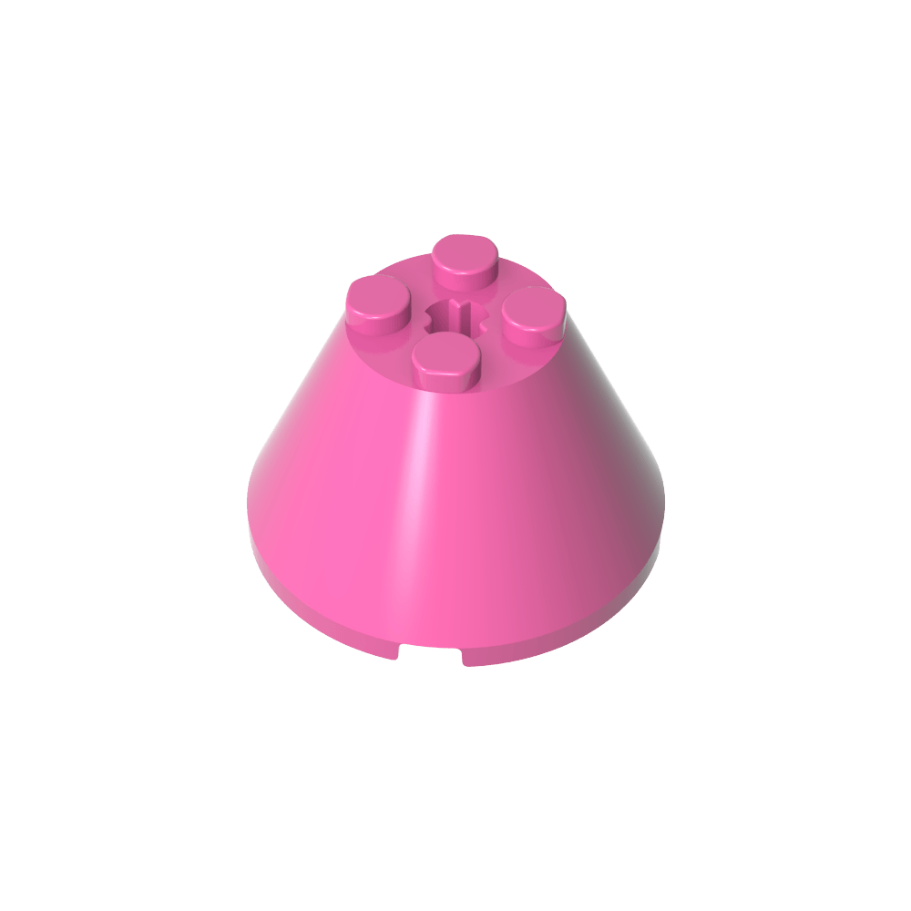 Kegel 4 x 4 x 2 mit Achsloch [einfach]-MyGobricks