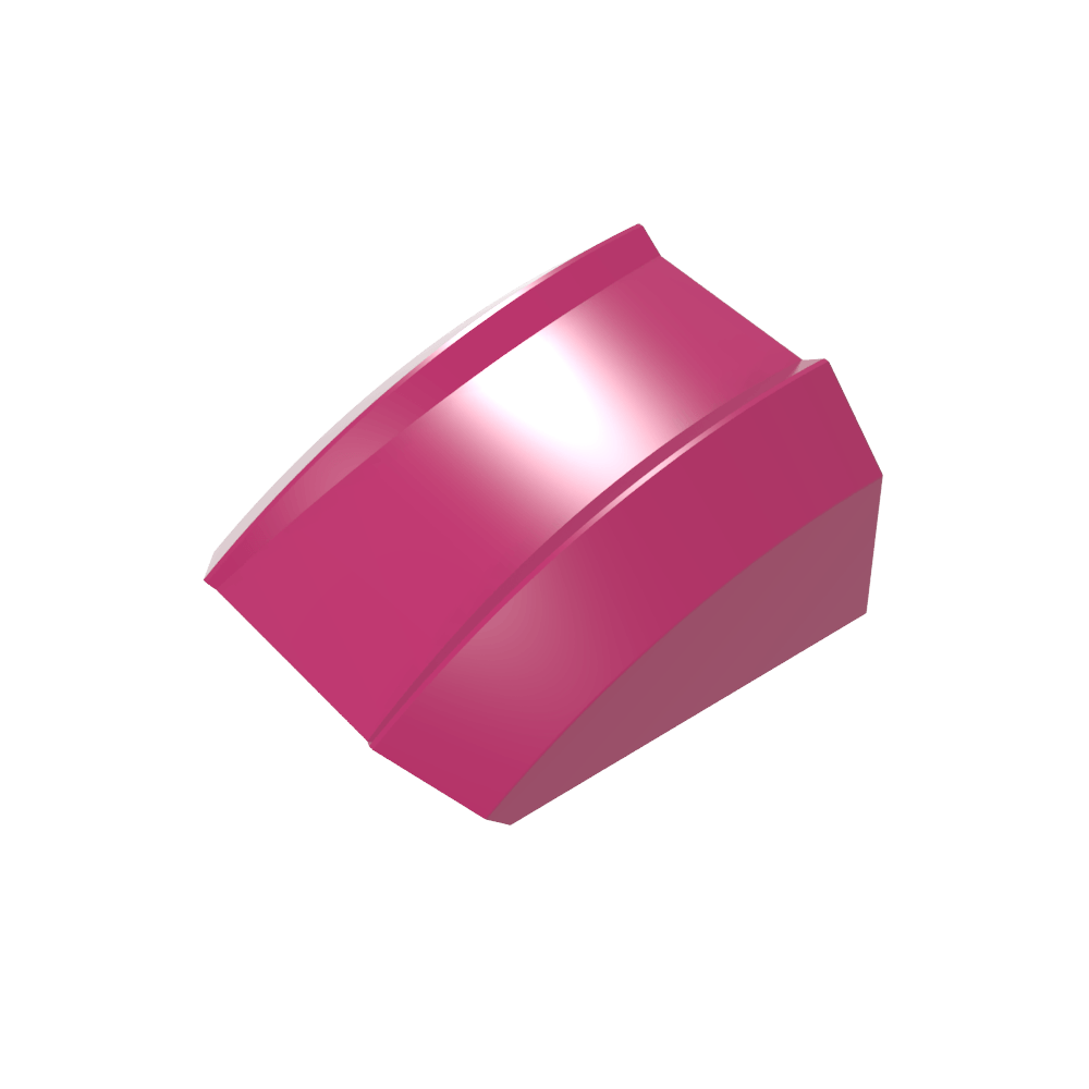 Schrägstein gebogen 2 x 2 mit Lippe, ohne Noppen - MyGobricks