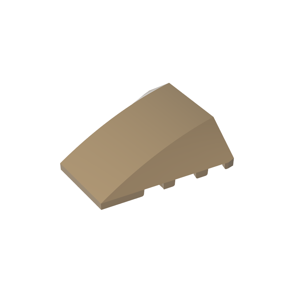 Keil gebogen 4 x 4 ohne obere Noppen - MyGobricks