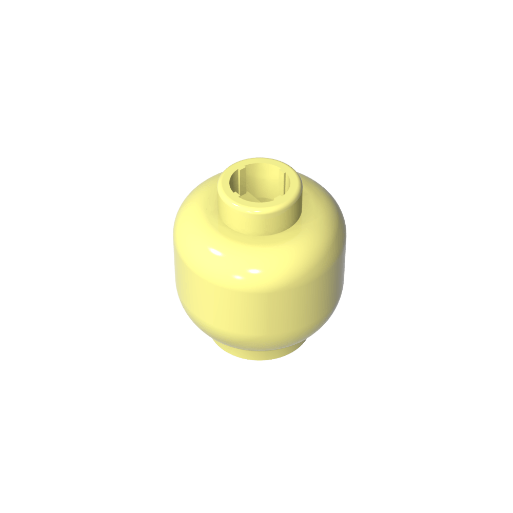 Gobricks-Figurenkopf, schlicht [blockierter offener Bolzen]