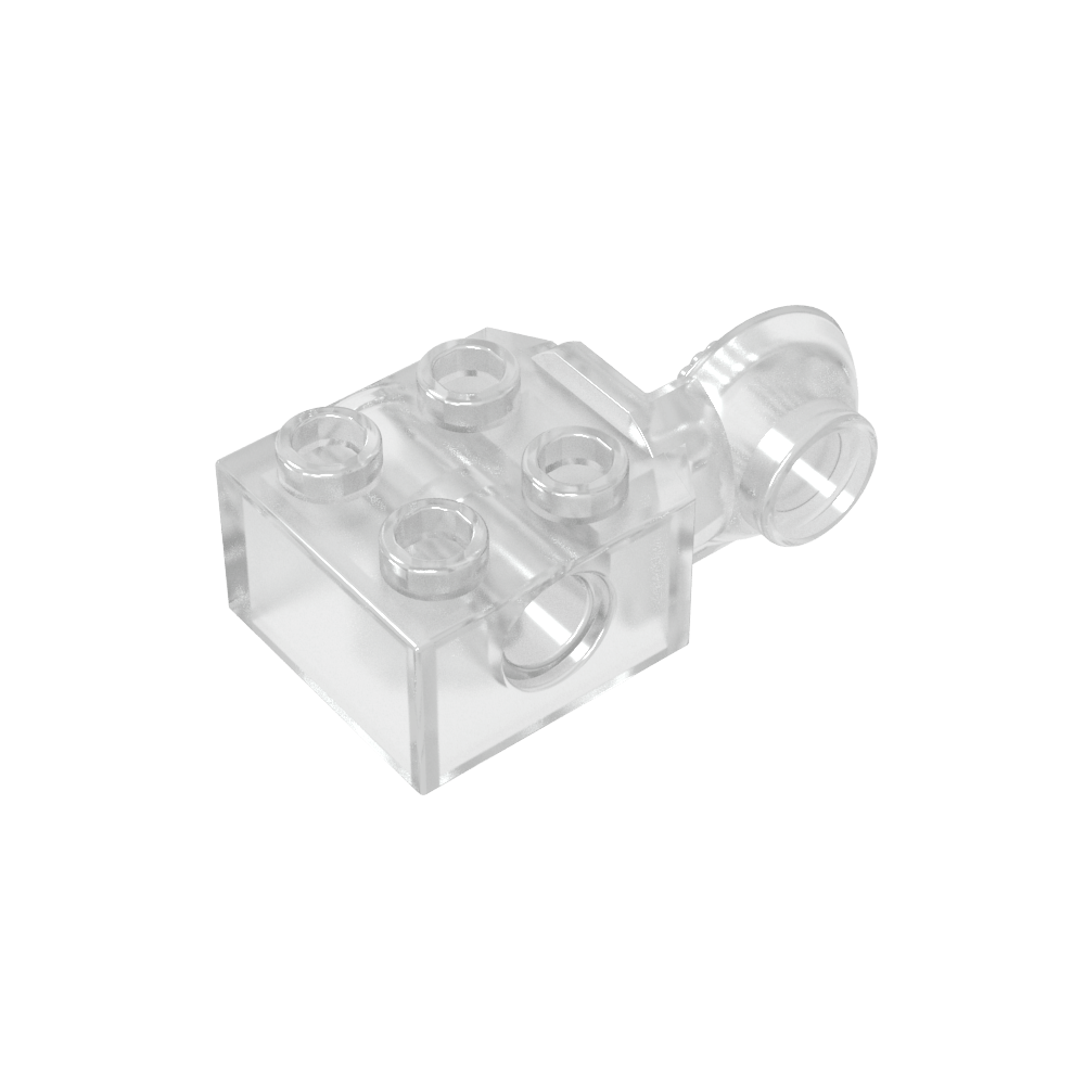 Technic Stein Spezial 2 x 2 mit Stiftloch, Drehgelenk Kugelhälfte [Vertikale Seite]-MyGobricks