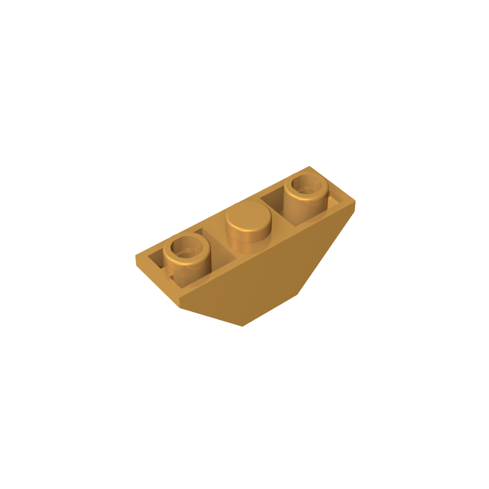 Schräge umgekehrte 45° 3 x 1 Doppel mit 2 blockierten offenen Noppen - MyGobricks