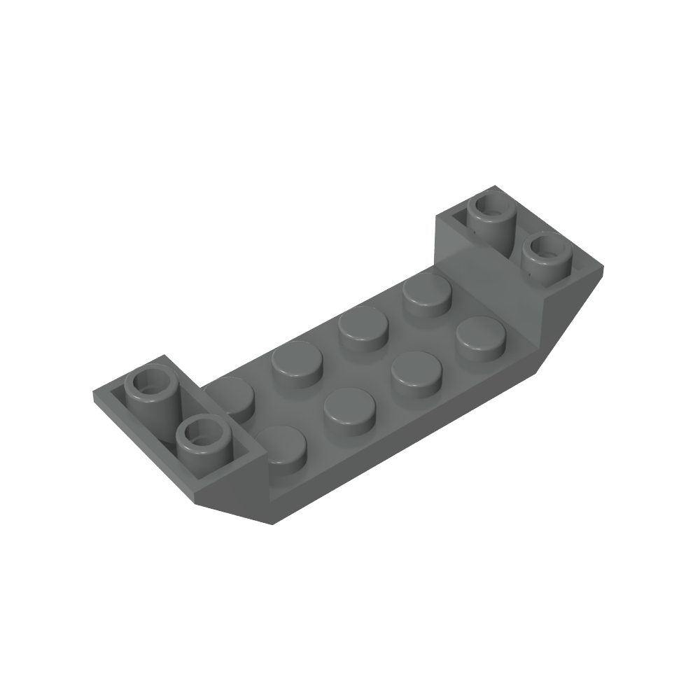 Schräge umgekehrte 45° 6 x 2 Doppelt mit 2 x 4 Ausschnitt-MyGobricks