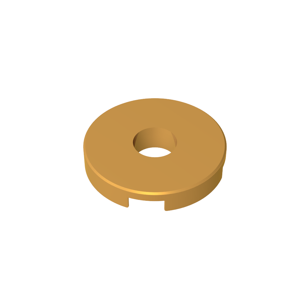 Fliese rund 2 x 2 mit Loch - MyGobricks