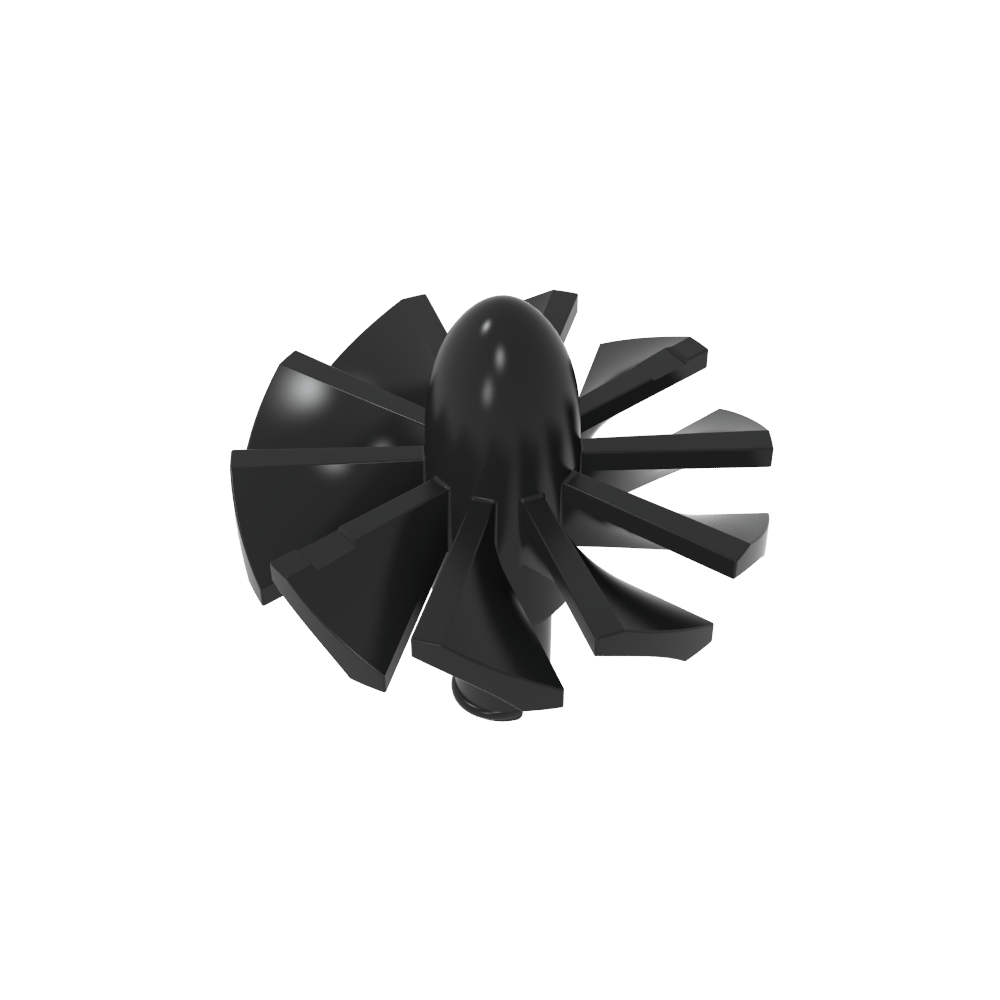 Düsentriebwerk-Ventilator mit 10 Flügeln und Technic Pin-MyGobricks