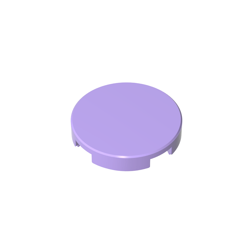 Runde Fliese 2 x 2 mit Bolzenhalter unten - MyGobricks