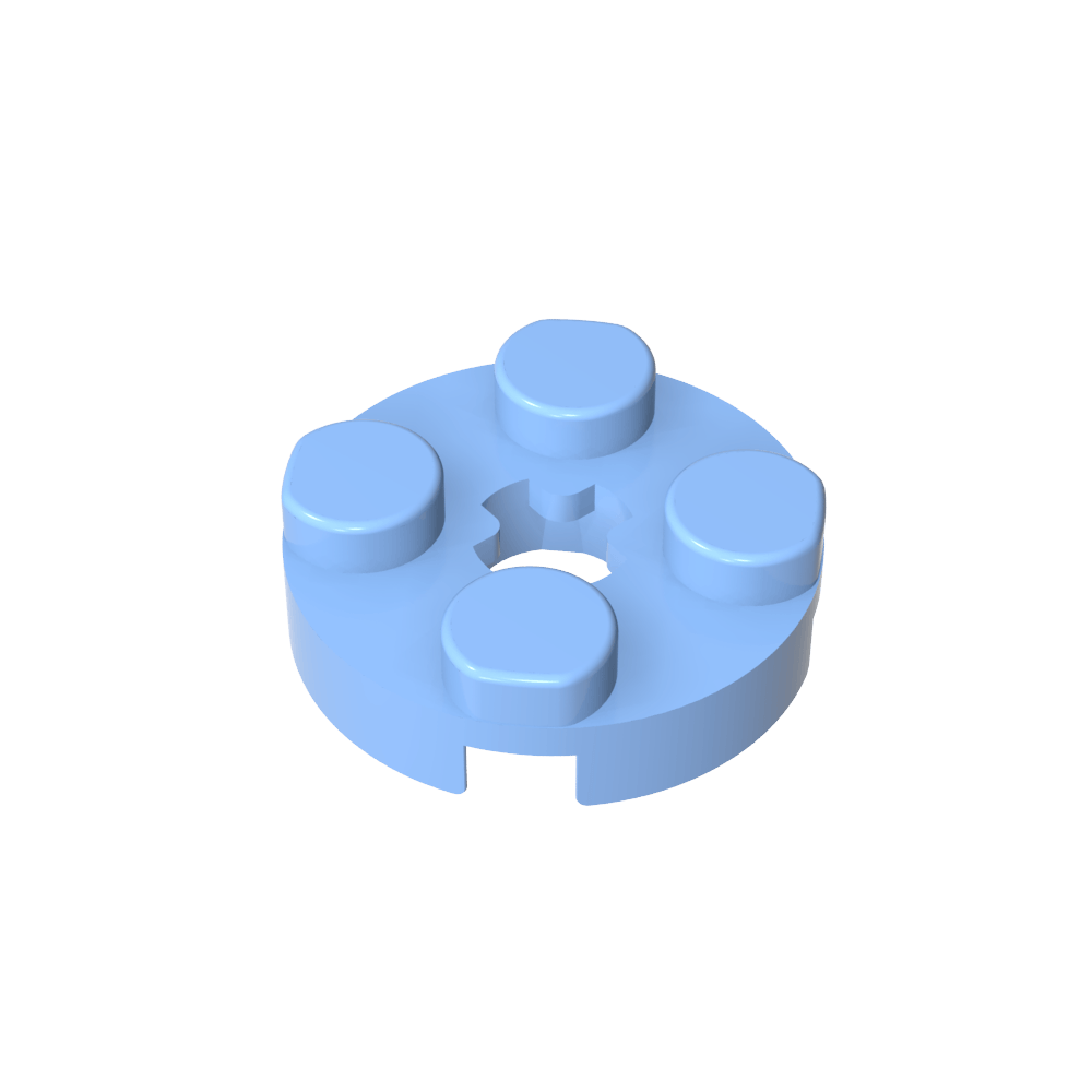 Platte rund 2 x 2 mit Achsloch Typ 1 (+ Öffnung) - MyGobricks