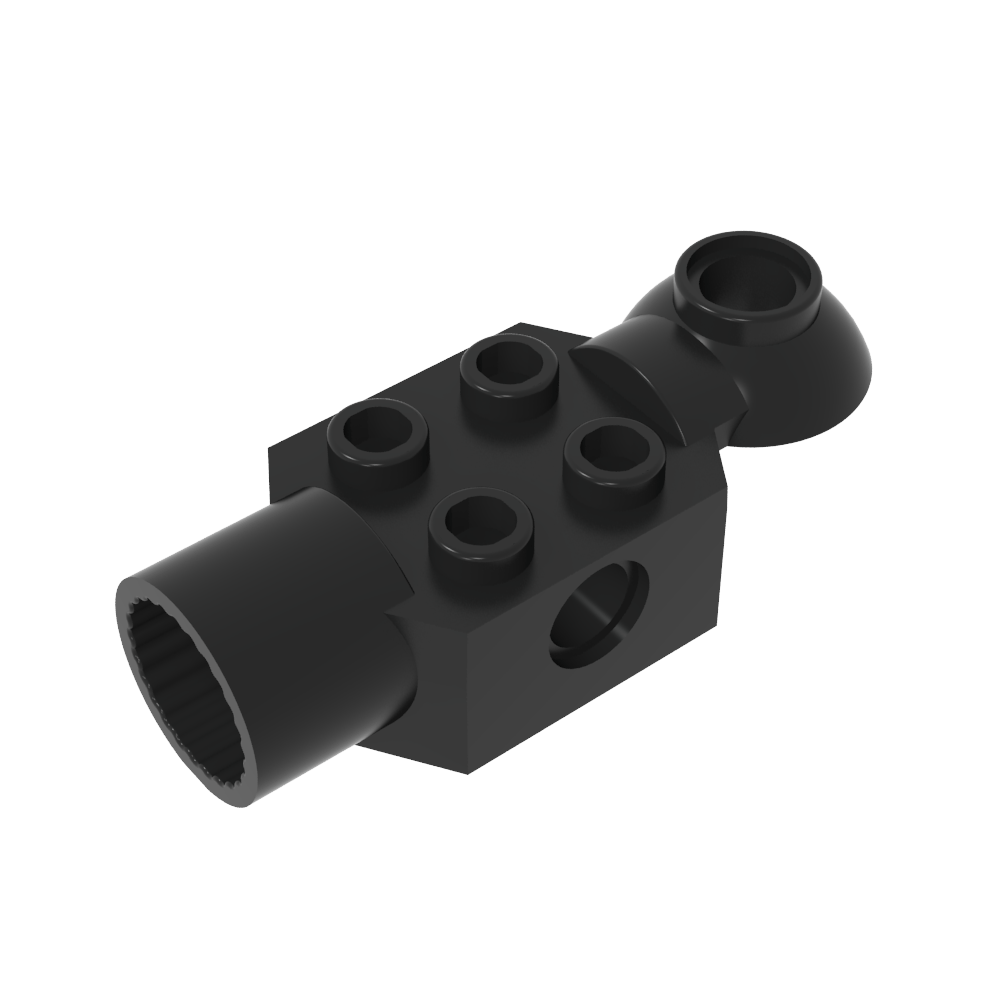 Technic Stein Spezial 2 x 2 mit Stiftloch, Drehgelenk Kugelhälfte [Horizontal Oben], Drehgelenk Sockel-MyGobricks