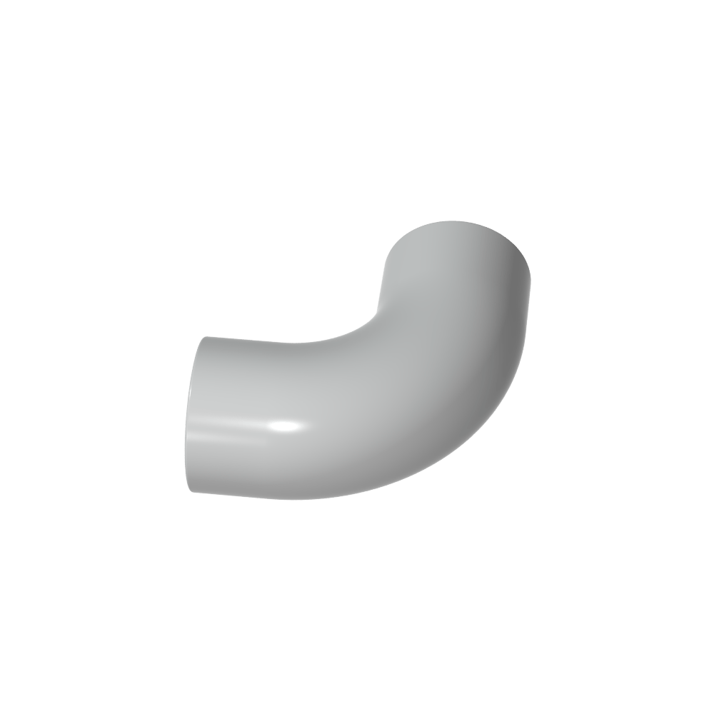 Runder Ziegelstein, 1 x 1 Durchmesser, Rohr mit 90-Grad-Kniestück (2 x 2 x 1) und Achslöchern (Querlöchern) an jedem - MyGobricks