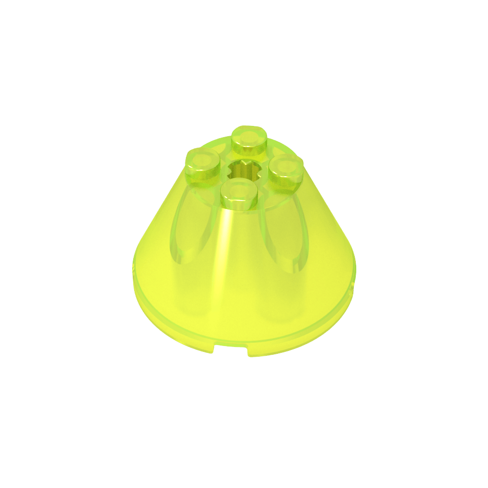 Kegel 4 x 4 x 2 mit Achsloch [einfach]-MyGobricks