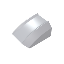 Schrägstein gebogen 2 x 2 mit Lippe, ohne Noppen - MyGobricks