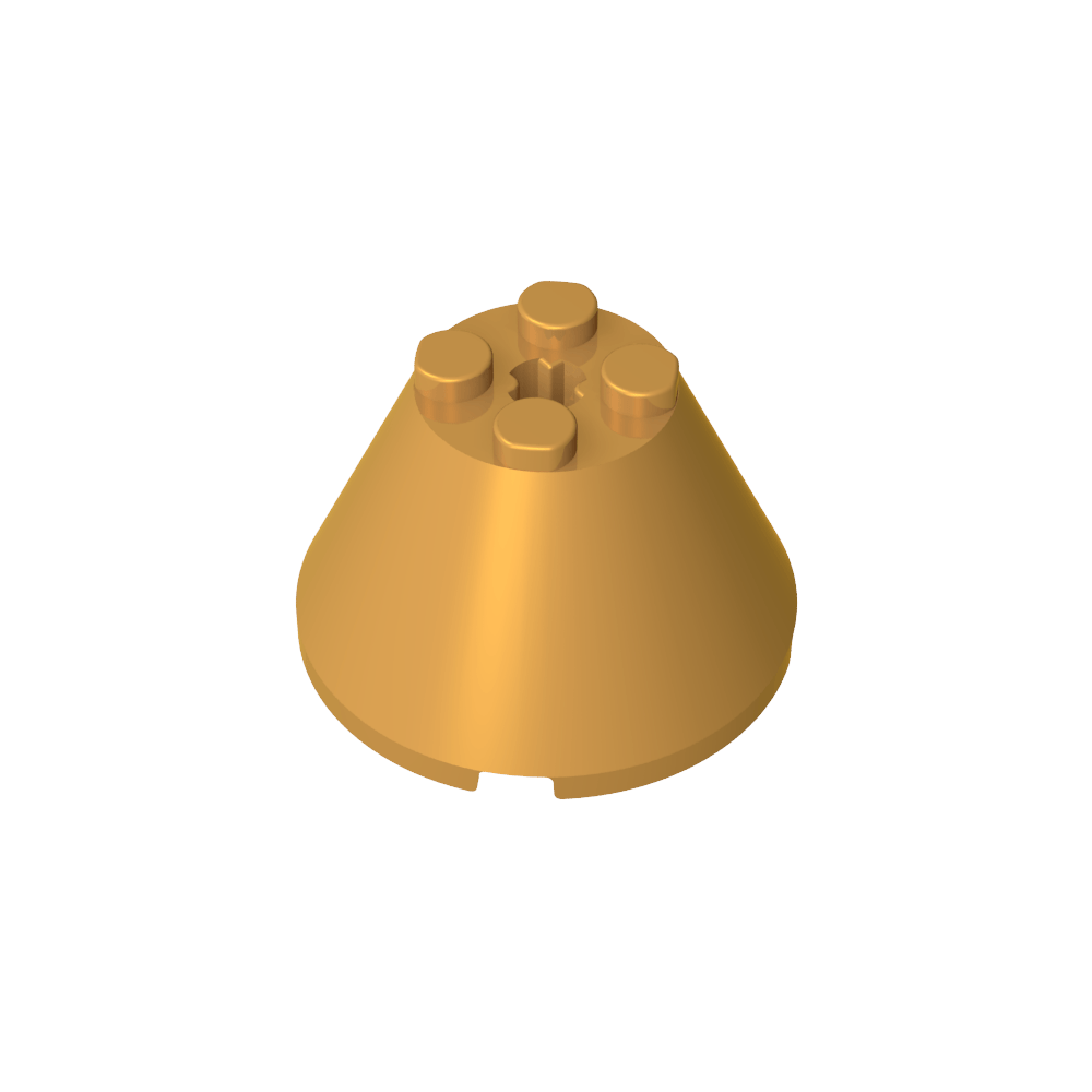 Kegel 4 x 4 x 2 mit Achsloch [einfach]-MyGobricks
