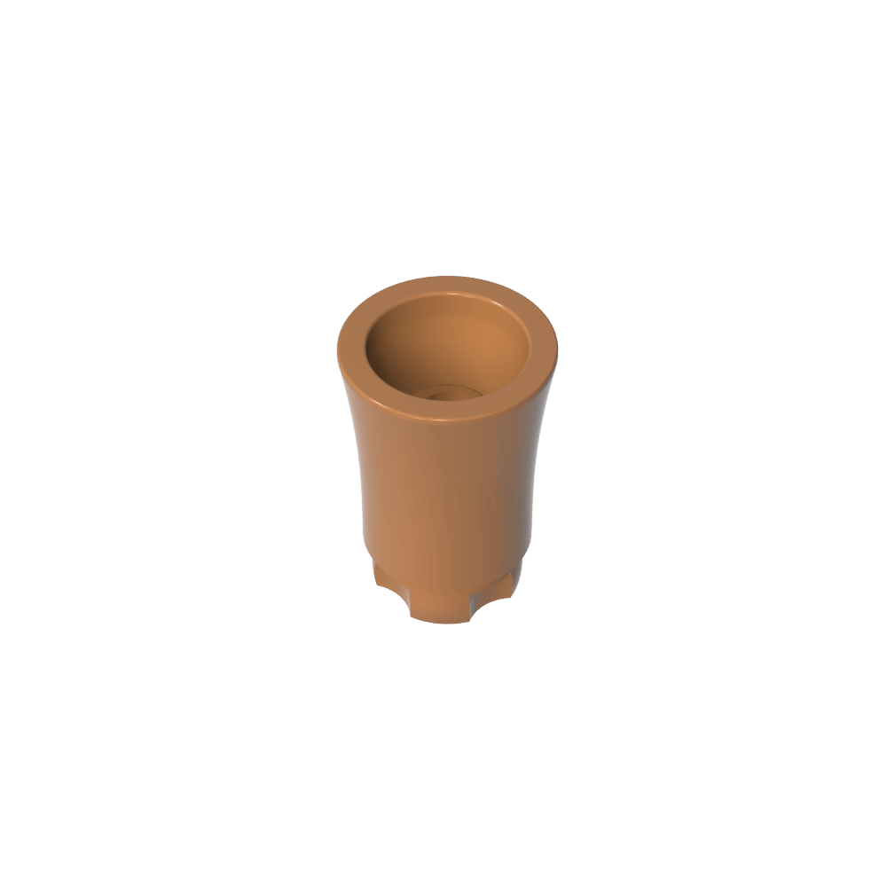 Pflanze, Palmenstamm - Kurzverbinder, Achsloch mit 2 Innenzinken - MyGobricks