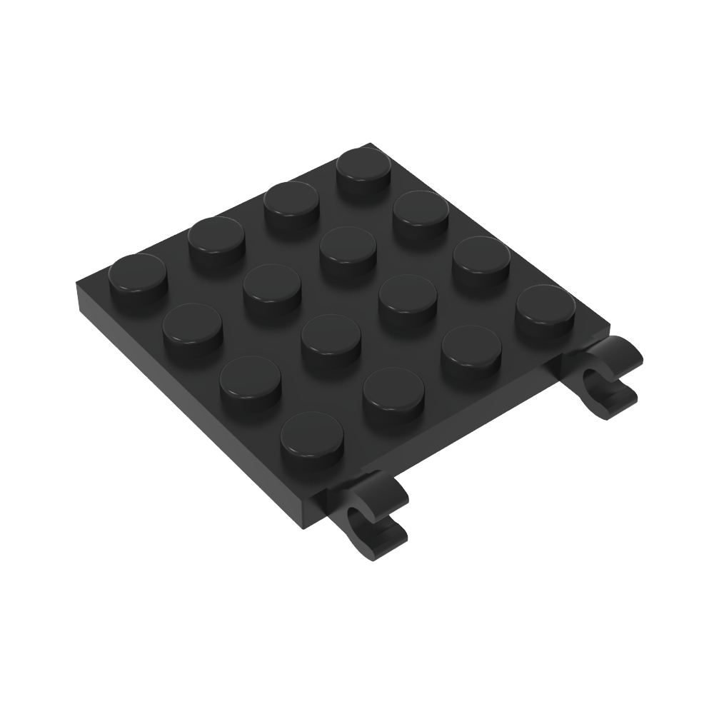 Platte Spezial 4 x 4 mit Clips Horizontal (dicke offene O-Clips) - MyGobricks