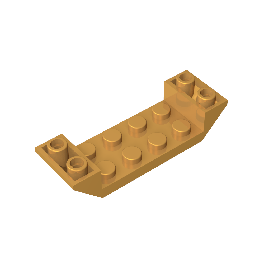 Schräge umgekehrte 45° 6 x 2 Doppelt mit 2 x 4 Ausschnitt-MyGobricks