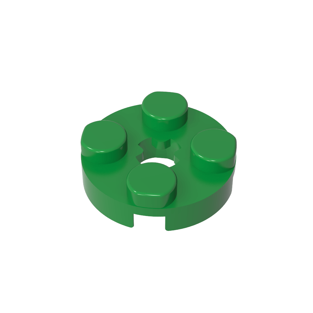 Platte rund 2 x 2 mit Achsloch Typ 1 (+ Öffnung) - MyGobricks