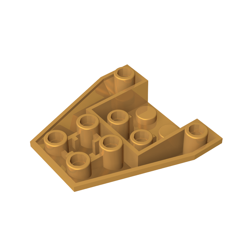 Schräger, umgekehrter Keil, 4 x 4, dreifach [4 Verbindungen zwischen den vorderen Bolzen] – MyGobricks