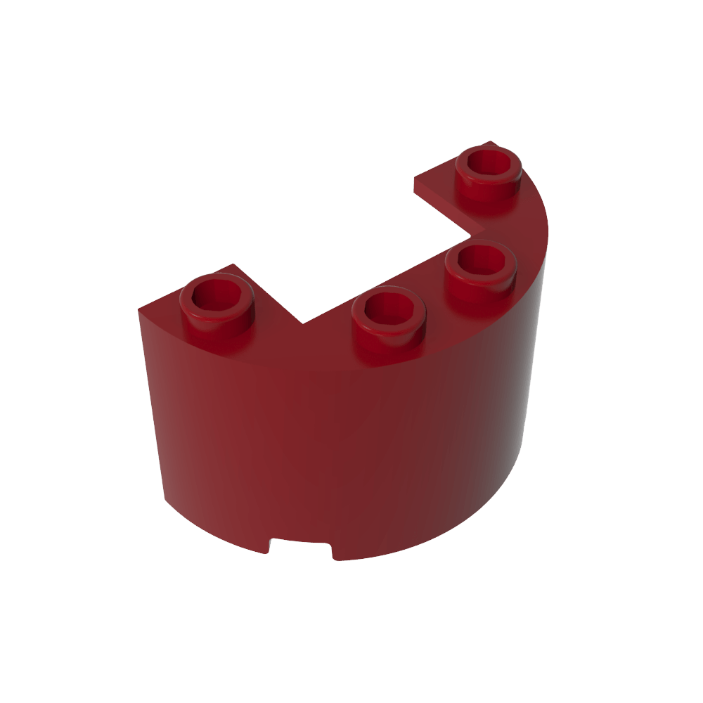 Zylinderhälfte 2 x 4 x 2 mit 1 x 2 Ausschnitt-MyGobricks