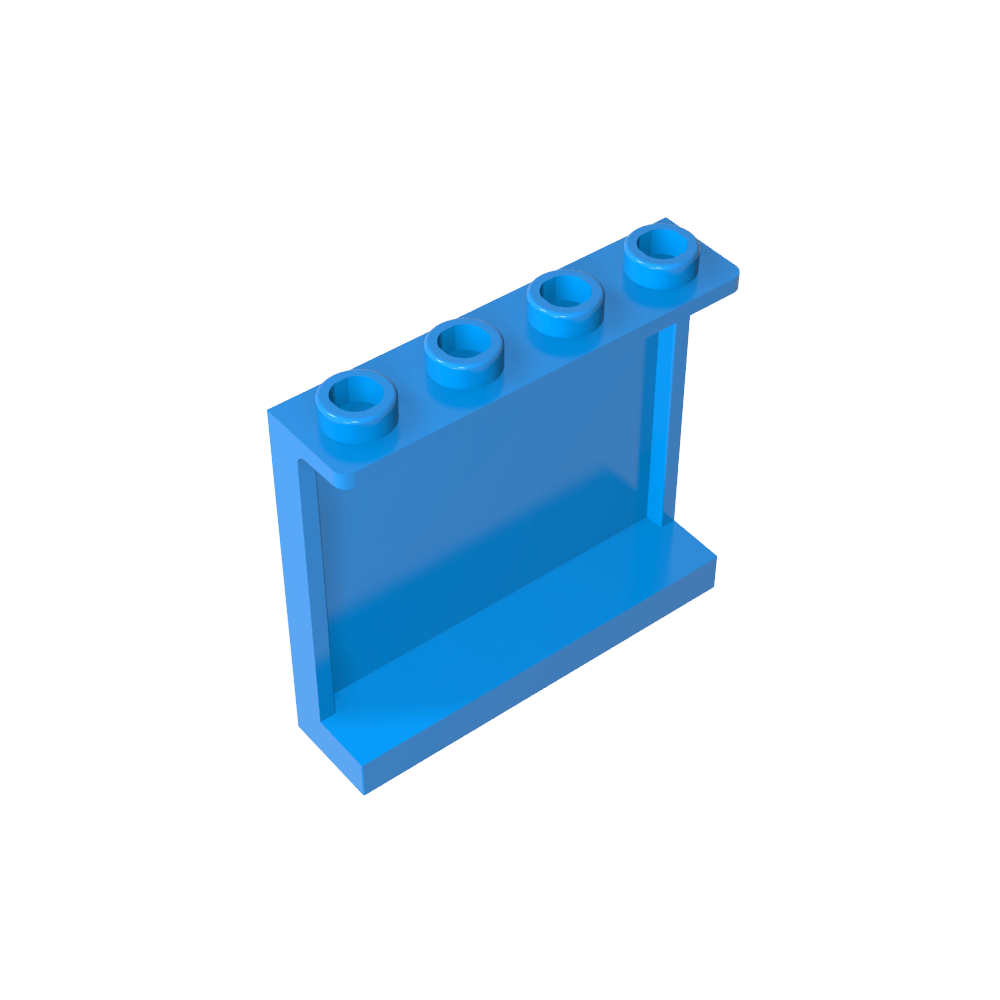 Panel 1 x 4 x 3 [Seitenstützen / Hohlbolzen]-MyGobricks