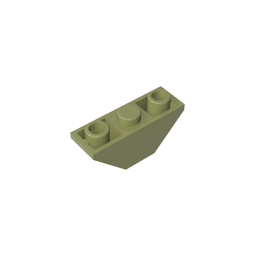 Schräge umgekehrte 45° 3 x 1 Doppel mit 2 blockierten offenen Noppen - MyGobricks