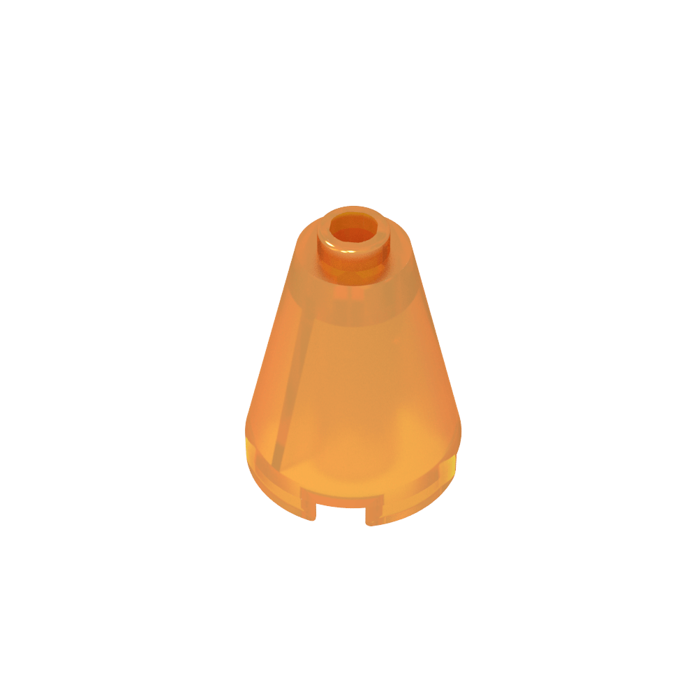 Kegel 2 x 2 x 2 mit blockiertem offenen Bolzen – MyGobricks