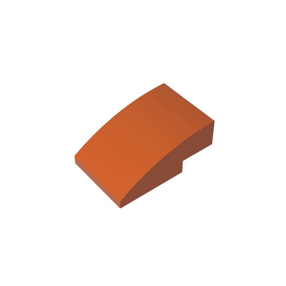 Schrägstein gebogen 3 x 2 ohne Noppen - MyGobricks