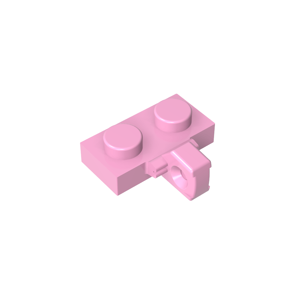 Scharnierplatte 1 x 2 Verriegelung mit 1 Finger seitlich, ohne Nut