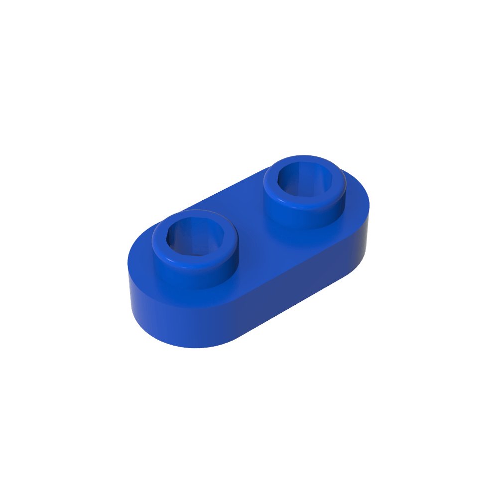 Platte Spezial 1 x 2 abgerundet mit 2 offenen Noppen - MyGobricks