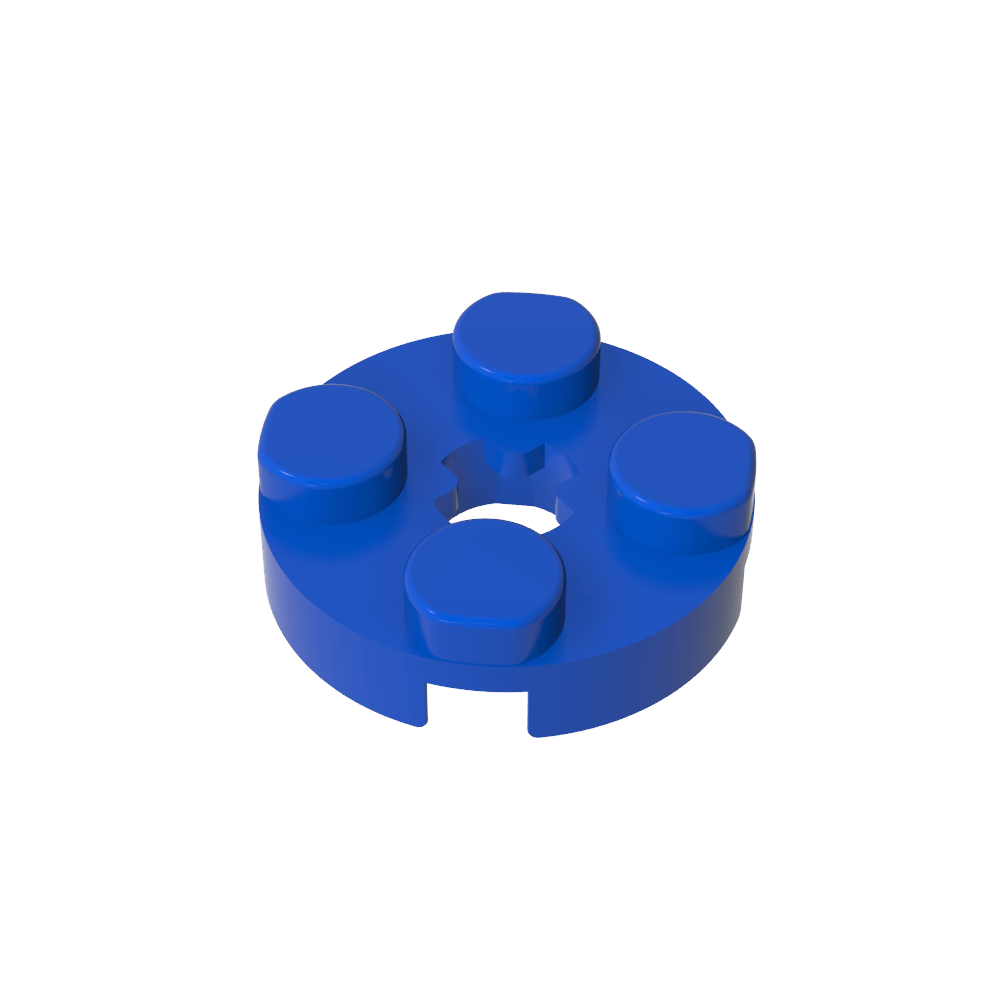 Platte rund 2 x 2 mit Achsloch Typ 1 (+ Öffnung) - MyGobricks