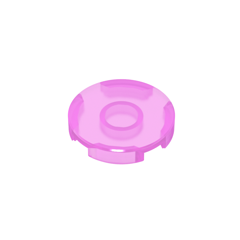 Runde Fliese 2 x 2 mit Bolzenhalter unten - MyGobricks