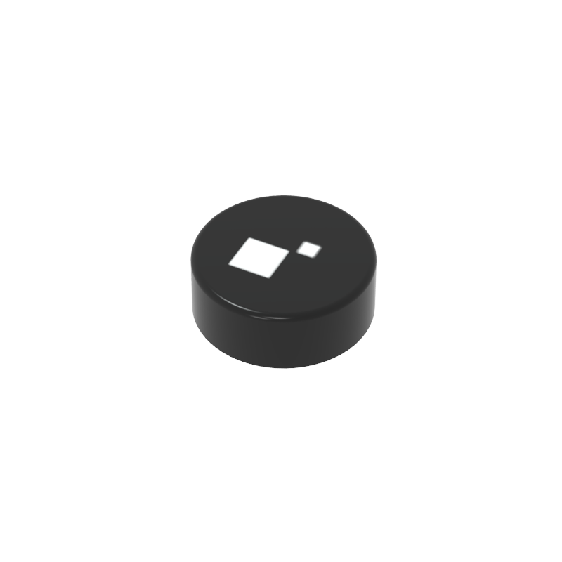 1x1 Runder Glanzplattendruck
